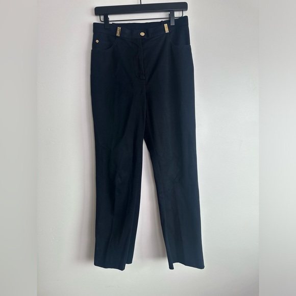 Like New St John Sport By Marie Gray Black Straight 90s Fit Pant Size 6 - Picture 3 of 8